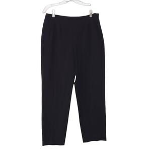 Piazza Sempione Black Straight Leg Dress Pants High Rise Italy 48